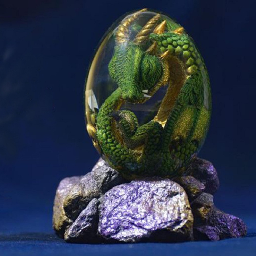 Art Craft Easter - Lava dragão ovo estátua com base