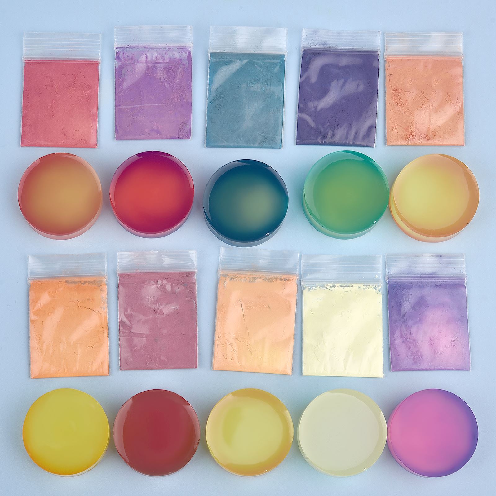 Resin Pigment Powder - 10 cores temperatura mudança de cor