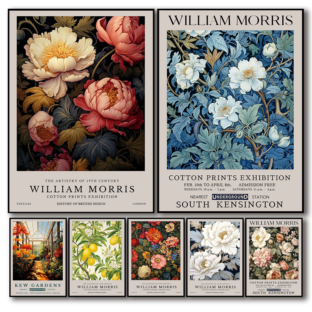 Art Craft William Morris - Vintage william morris exposição borboleta lua