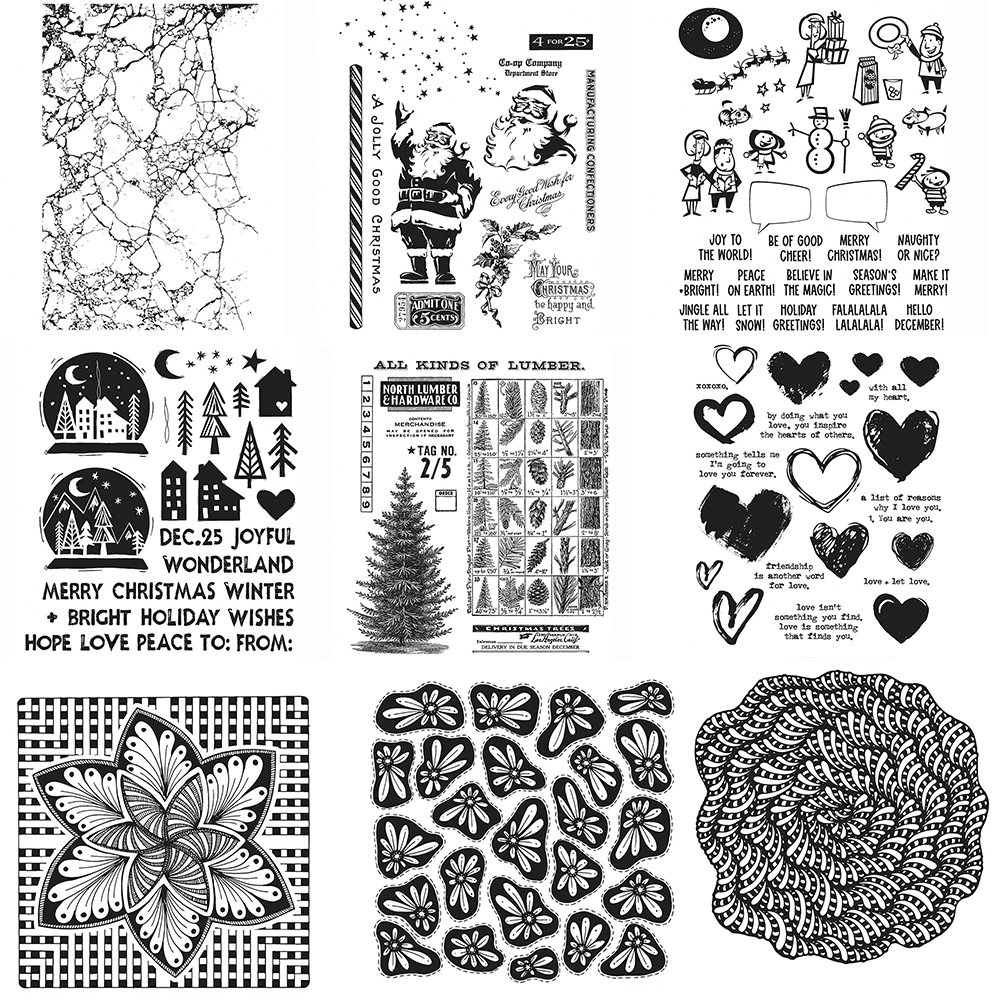 Art Craft Template - Selos claros de flor de árvore