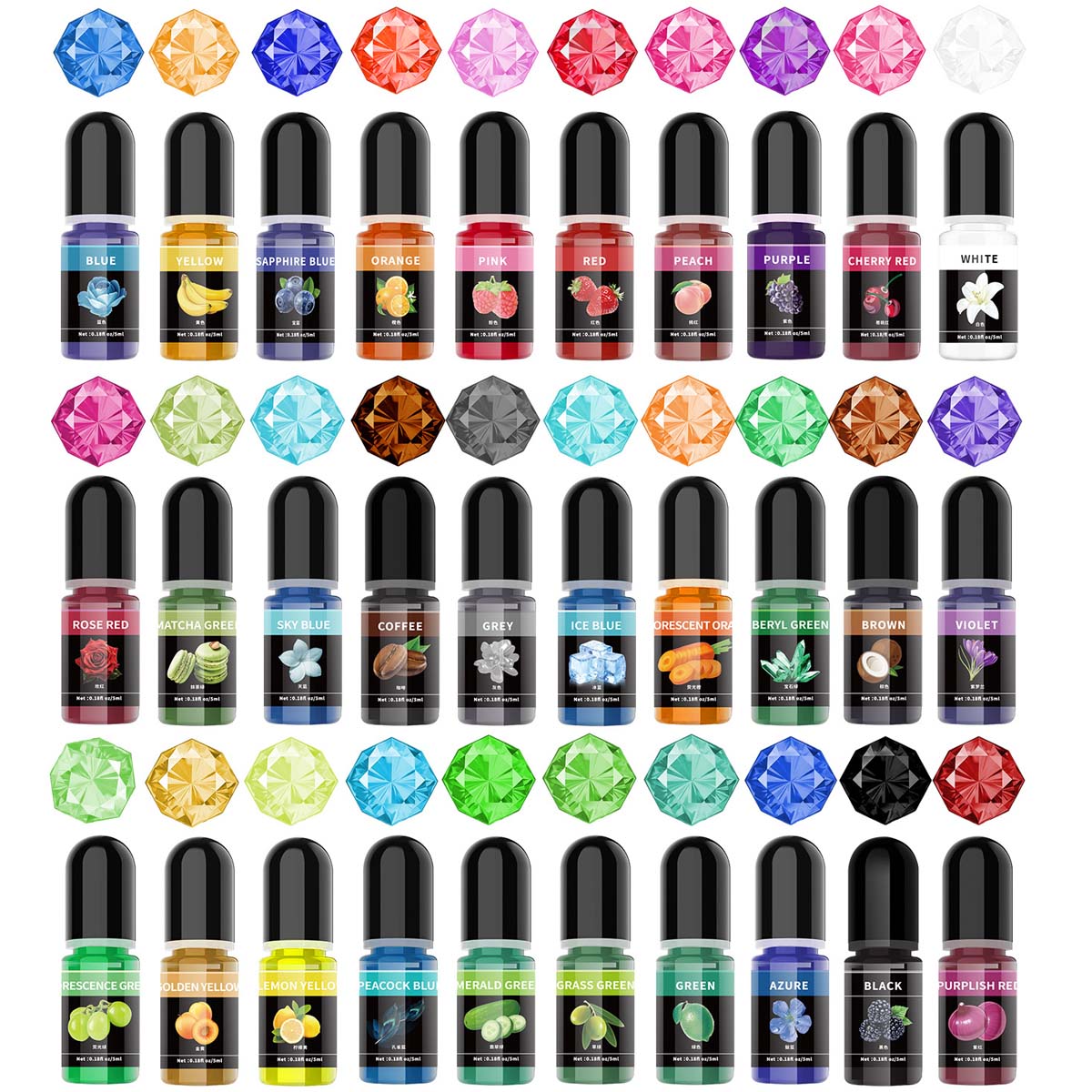 Resin Pigment Powder - 5ml/garrafa pigmento de resina epóxi líquido