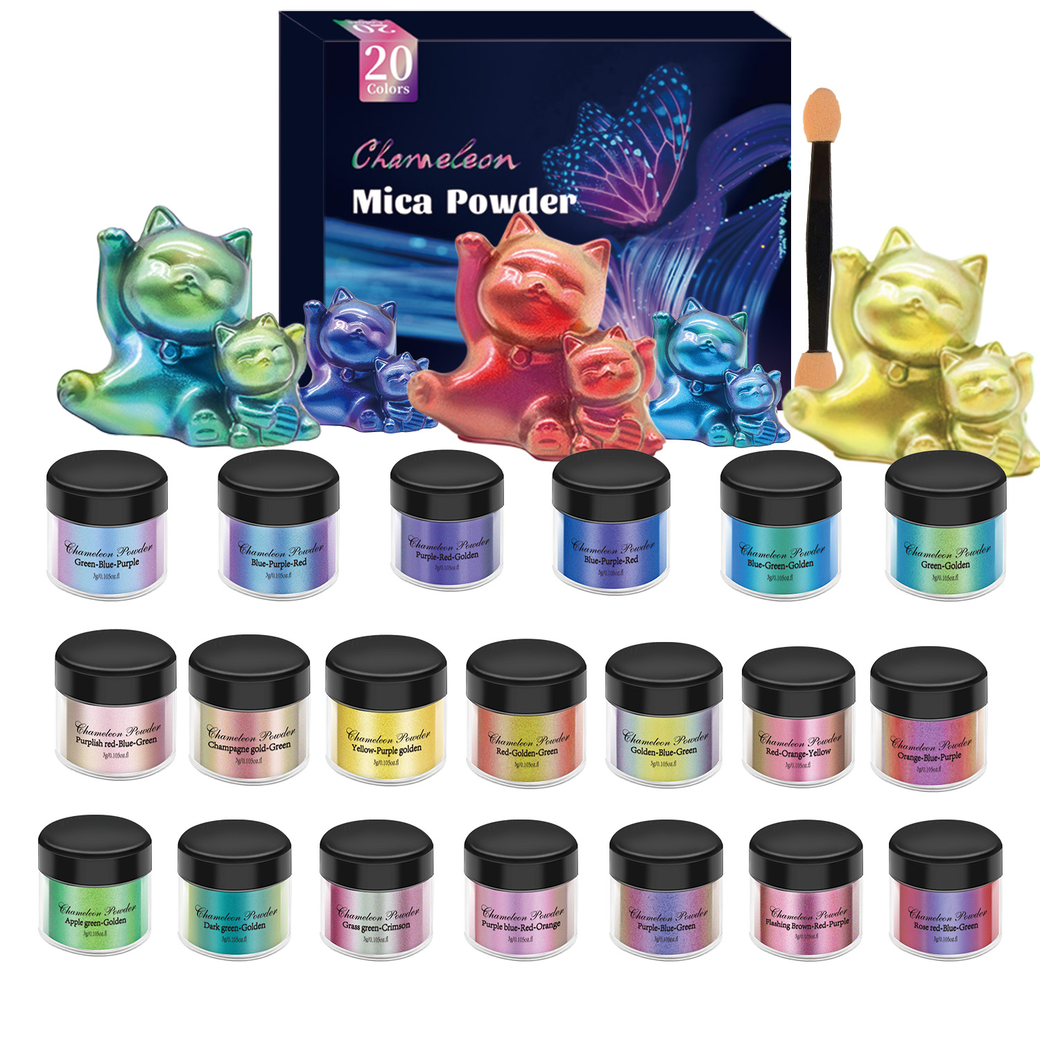 Conjunto de Pigmentos Espelhad - Resin Pigment Powder avaliação e preço
