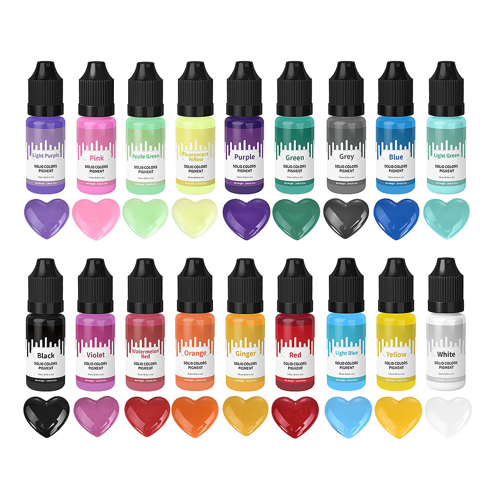 18 cores 10ml macaron sólido p - Resin Pigment Powder avaliação e preço