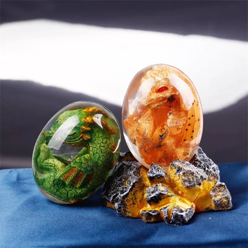 Lava dragão ovo estátua com ba - Art Craft Easter avaliação e preço