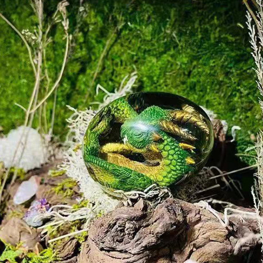 Lava dragão ovo estátua com ba - Art Craft Easter avaliação e preço