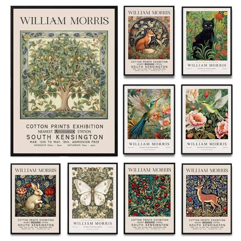 William morris arte cartaz mus - Art Craft William Morris avaliação e preço