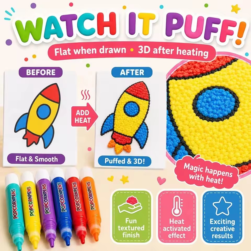 Conjunto de Canetas Puffy Popc - Art Craft Notebook avaliação e preço
