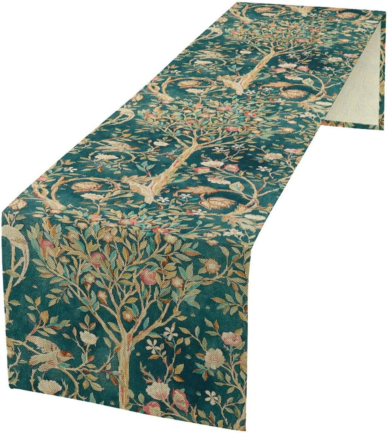Caminho de Mesa Botânico Verde - Art Craft William Morris avaliação e preço