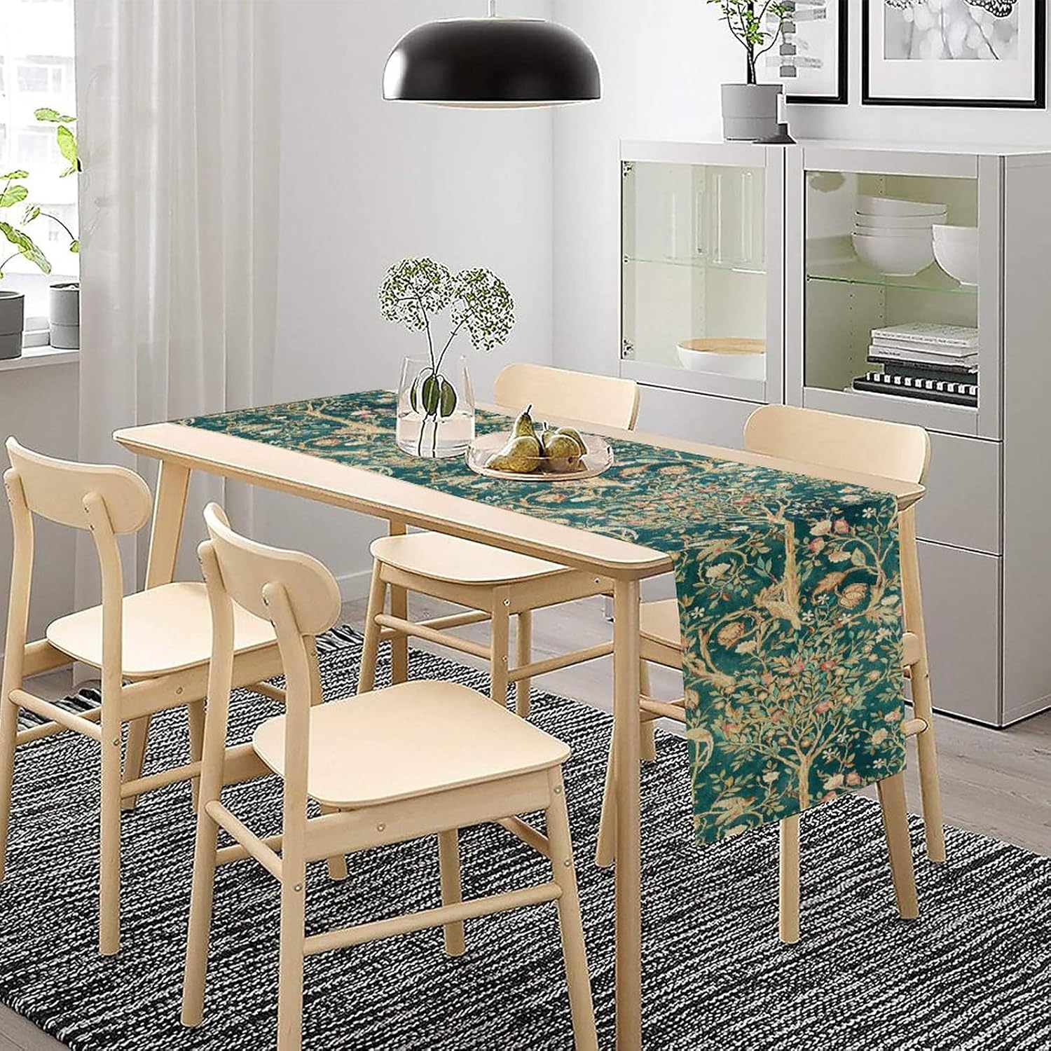 Caminho de Mesa Botânico Verde - Art Craft William Morris avaliação e preço