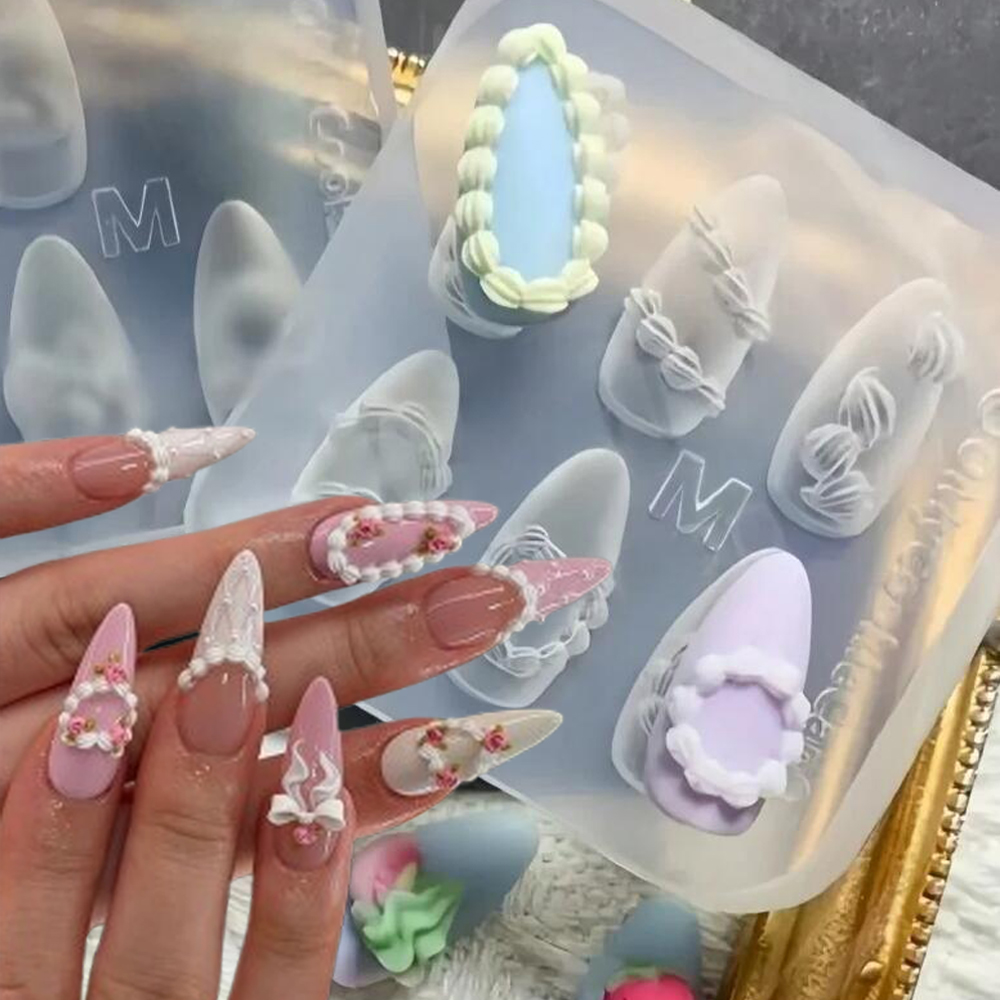 1pc 3d creme francês arte do p - Art Craft Template avaliação e preço