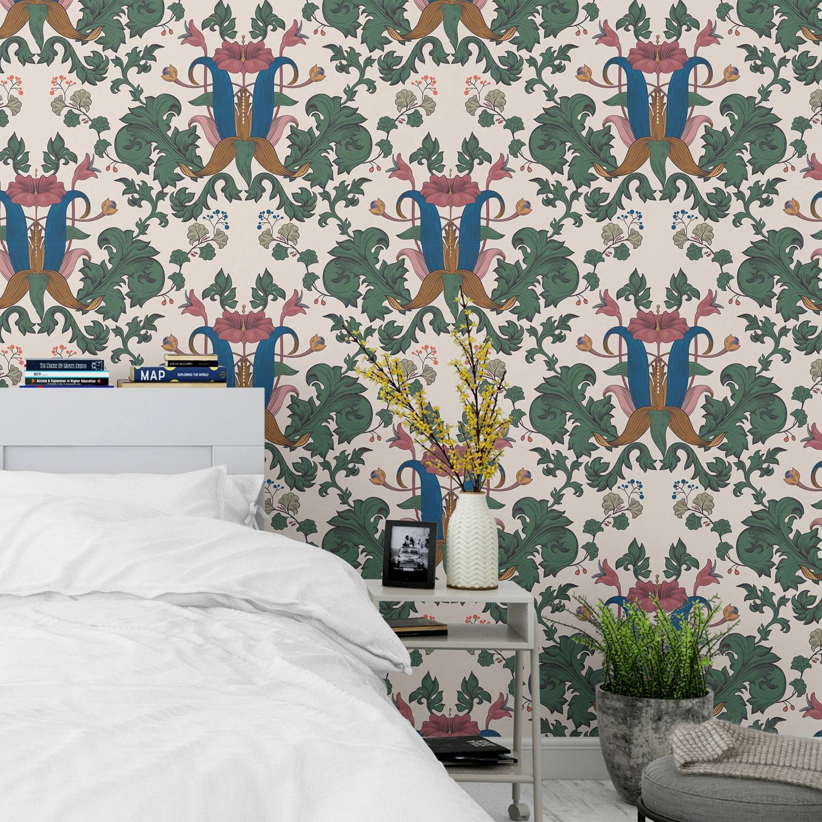 Papel de parede inspirado em W - Art Craft William Morris avaliação e preço