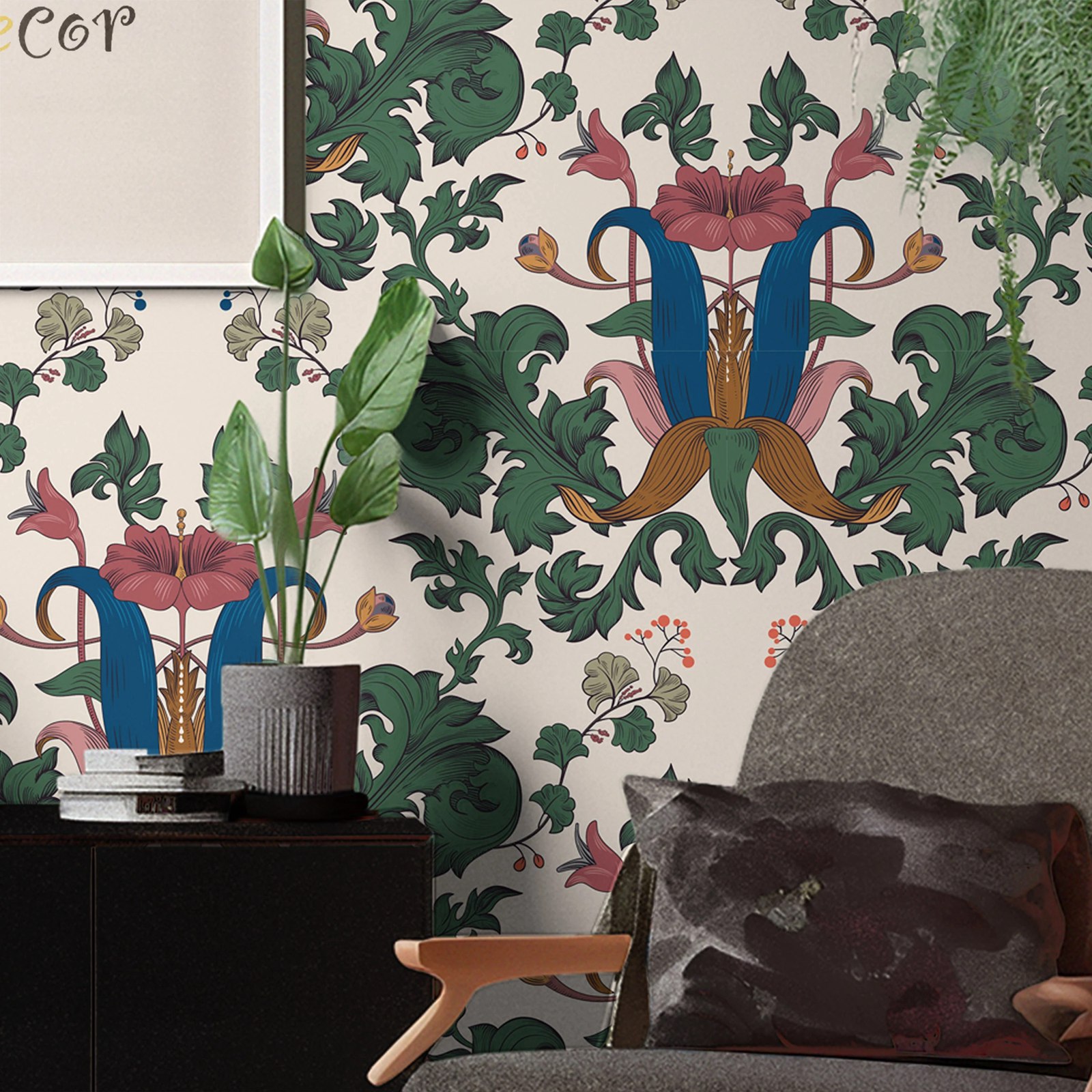 Papel de parede inspirado em W - Art Craft William Morris avaliação e preço