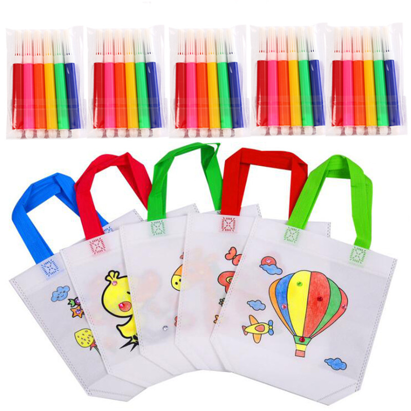 5 conjuntos diy graffiti saco  - Art Craft Notebook avaliação e preço