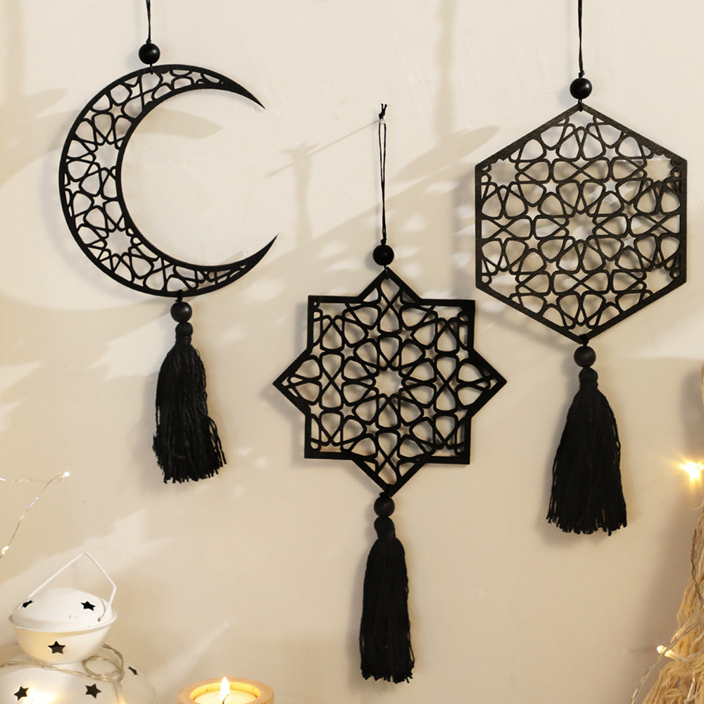 Ornamento de madeira preto com - Unique Art Craft avaliação e preço