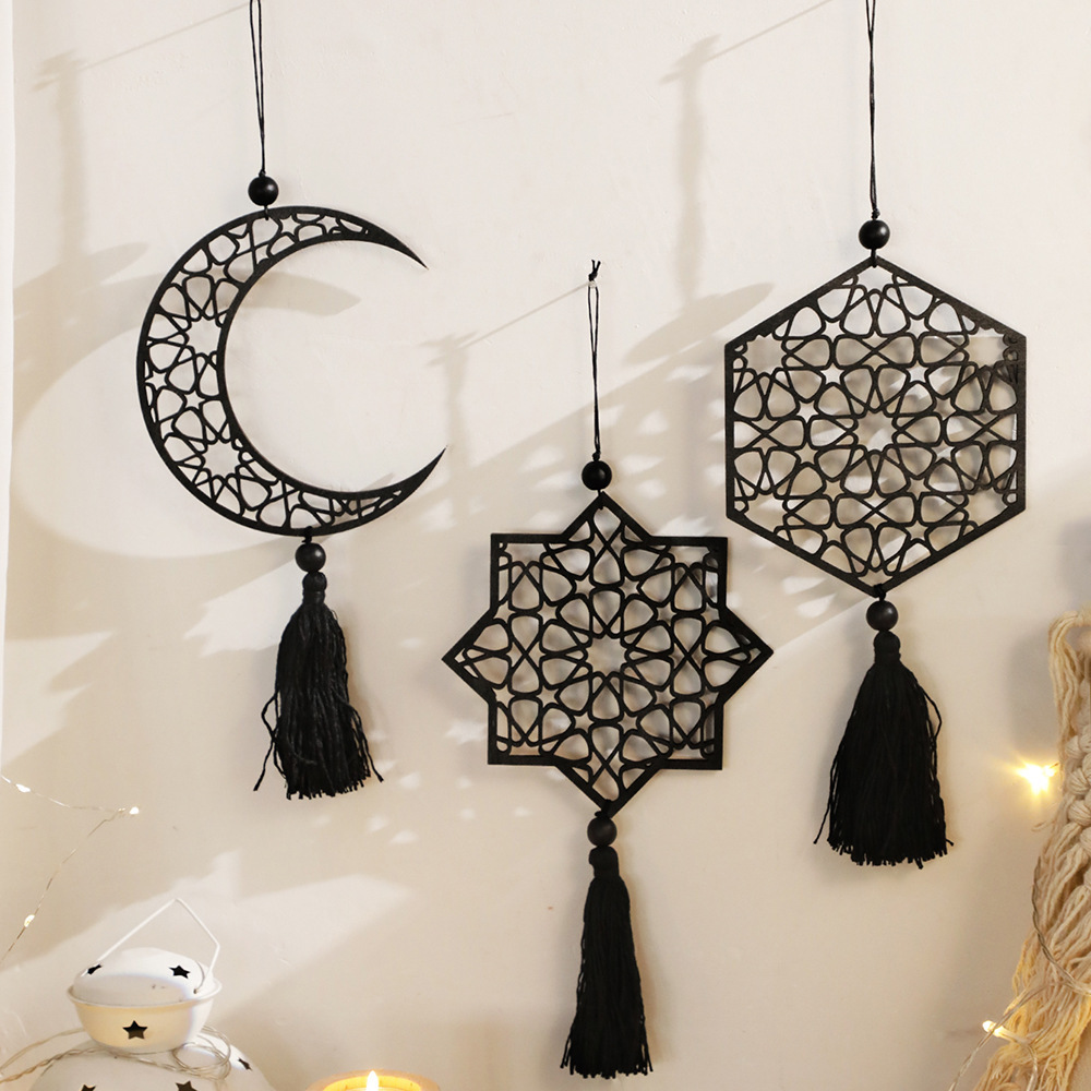 Ornamento de madeira preto com - Unique Art Craft avaliação e preço