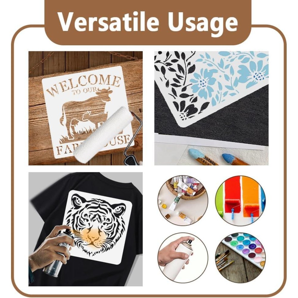 2 Peças Estênceis de Arte Popu - Art Craft Template avaliação e preço