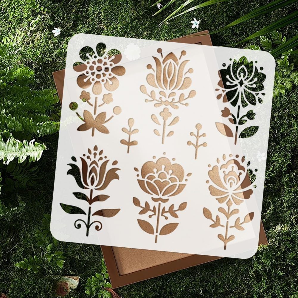 2 Peças Estênceis de Arte Popu - Art Craft Template avaliação e preço