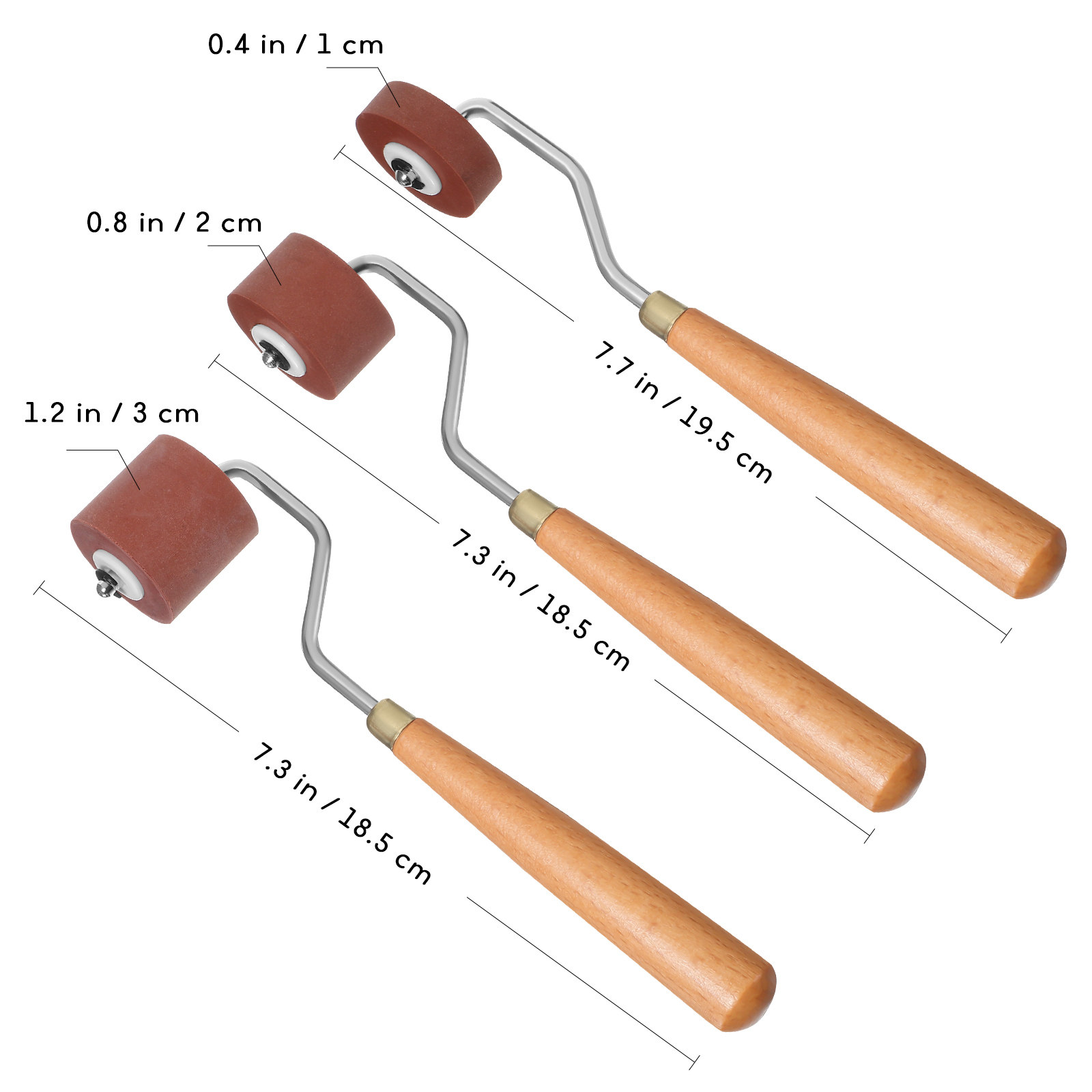 Conjunto de 3 Rolos de Borrach - Craft And Art Difference avaliação e preço